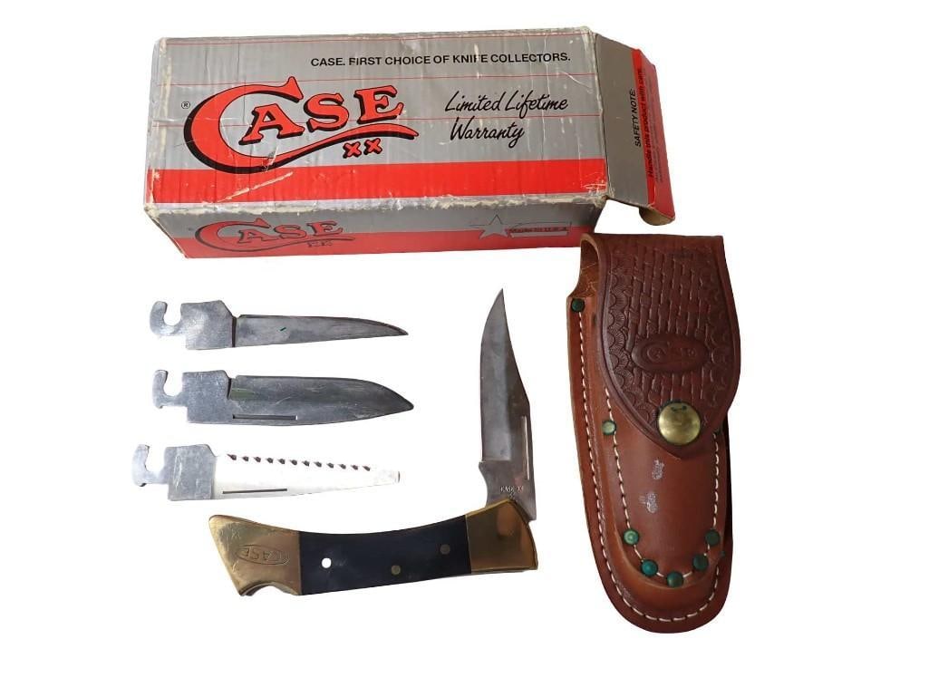 Case XX 2159LSSP Large Pocket Knife with 3 Additional Replaceable Blades New in Box: Case XX 2159LSSP Large Pocket Knife with 3 Additional Replaceable Blades New in Box All pictures are considered part of the description and should be examined carefully by bidders. Live Auctioneers