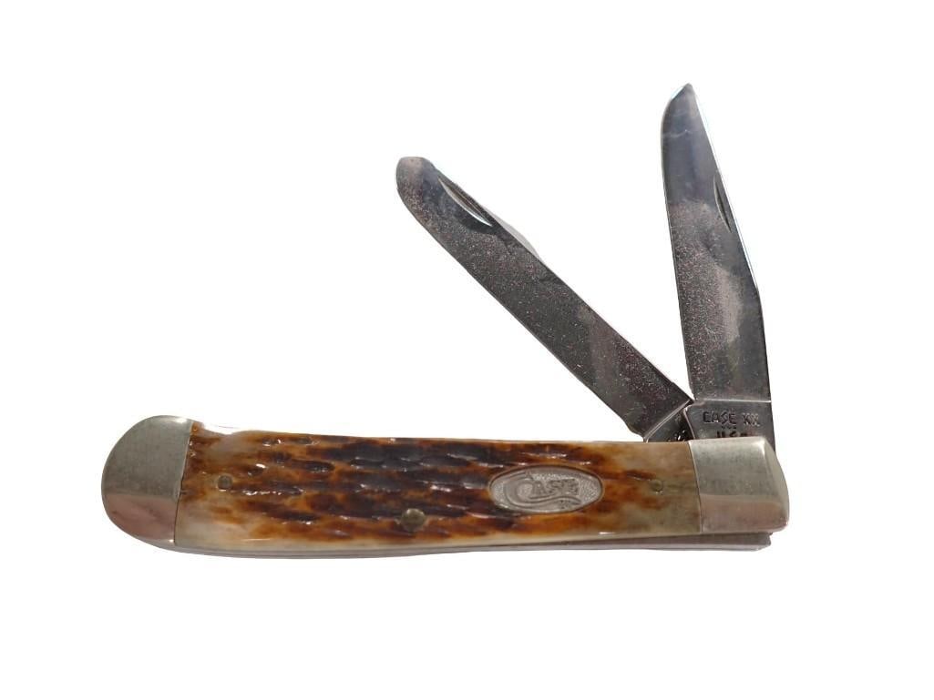 Case XX 2 Blade Pocket Knife with Gem Bon Handles: Case XX 2 Blade Pocket Knife with Gem Bon Handles All pictures are considered part of the description and should be examined carefully by bidders. Live Auctioneers is now offering Live Shipping thro