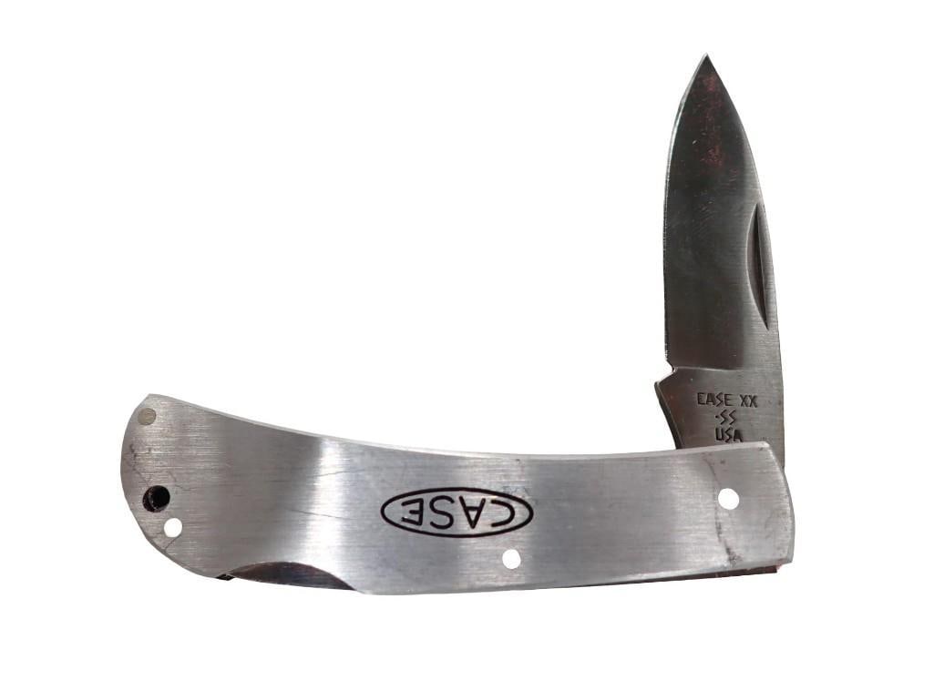 Case XX M1051LSSP Single Blade Pocket Knife with Aluminum Handles: Case XX M1051LSSP Single Blade Pocket Knife with Aluminum Handles All pictures are considered part of the description and should be examined carefully by bidders. Live Auctioneers is now offering Li