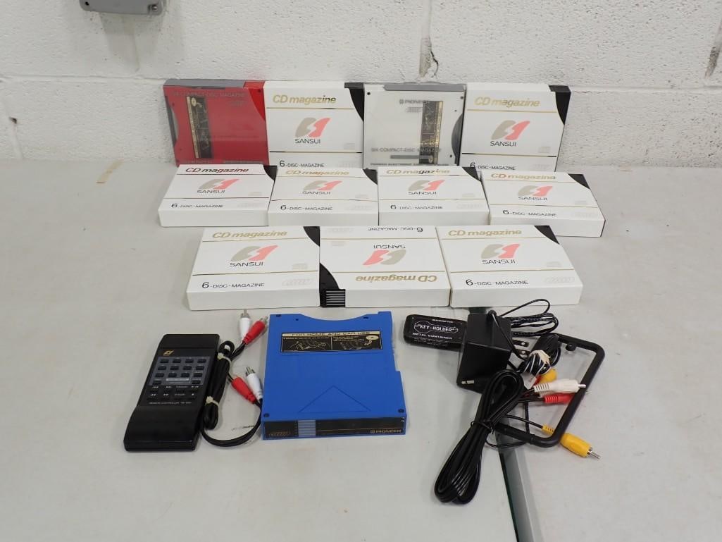 Sansui CD Magazines, Pioneer CD Magazine, Remote Control, Etc: Sansui CD Magazines, Pioneer CD Magazine, Remote Control, Etc All pictures are considered part of the description and should be examined carefully by bidders. Live Auctioneers is now offering Live S