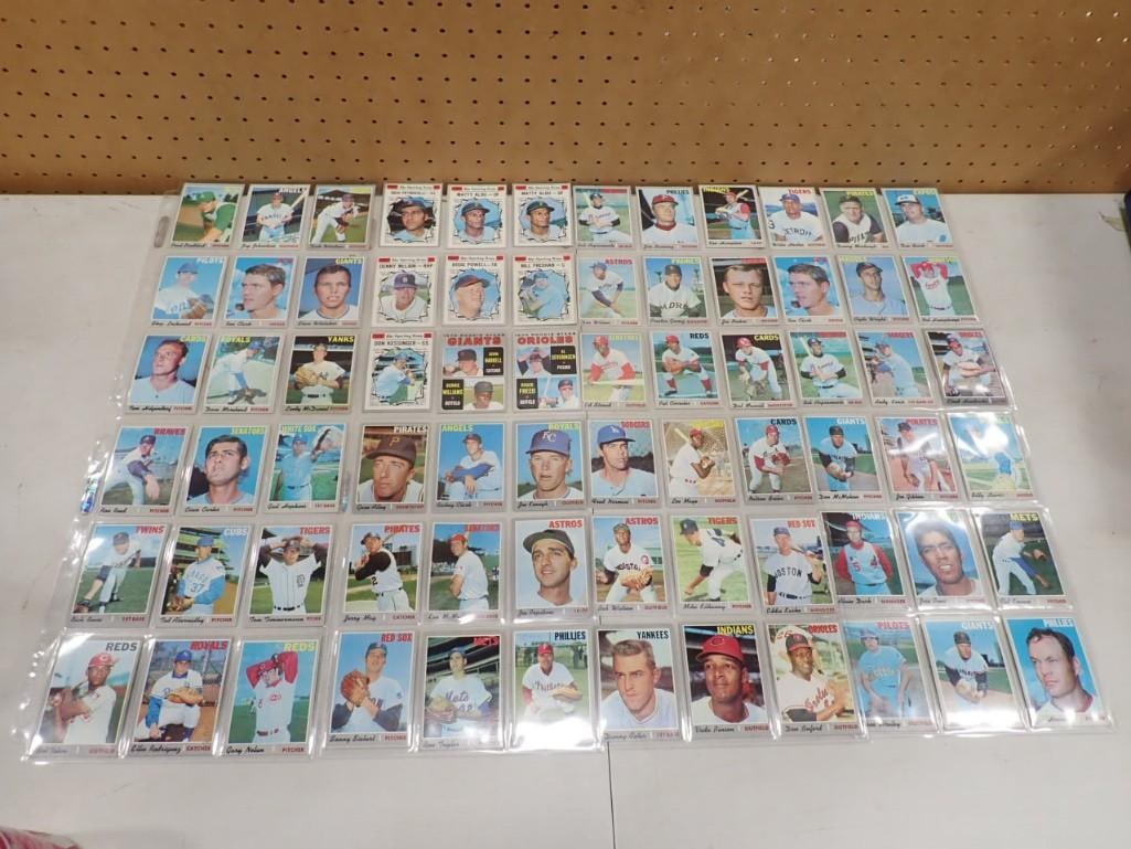 1970 Topps Baseball Cards 72 Cards Total incl Jim Bunning - HOF, All Star Cards. Very Clean: 1970 Topps Baseball Cards 72 Cards Total incl Jim Bunning - HOF, All Star Cards. Very Clean All pictures are considered part of the description and should be examined carefully by bidders. Live Auct