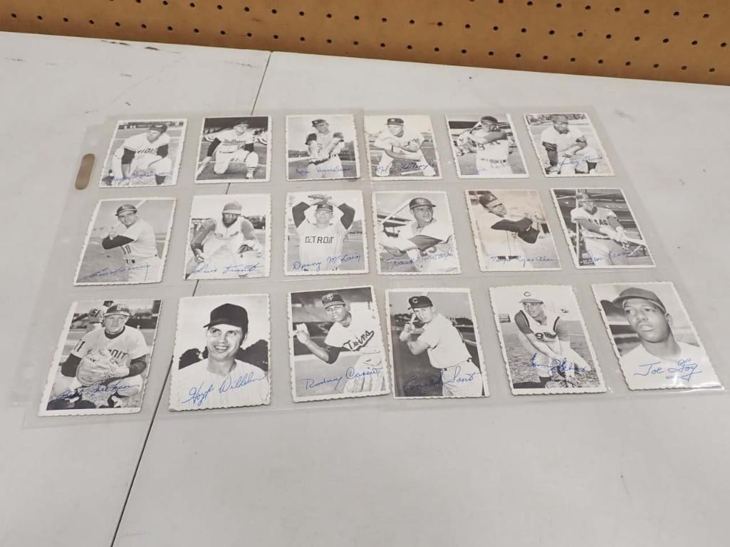 1969 Topps Deckle Edge 24 Cards of 33 Many Hall of Famers and Stars: 1969 Topps Deckle Edge 24 Cards of 33 Many Hall of Famers and Stars. Nice starter set. All pictures are considered part of the description and should be examined carefully by bidders. Live Auc