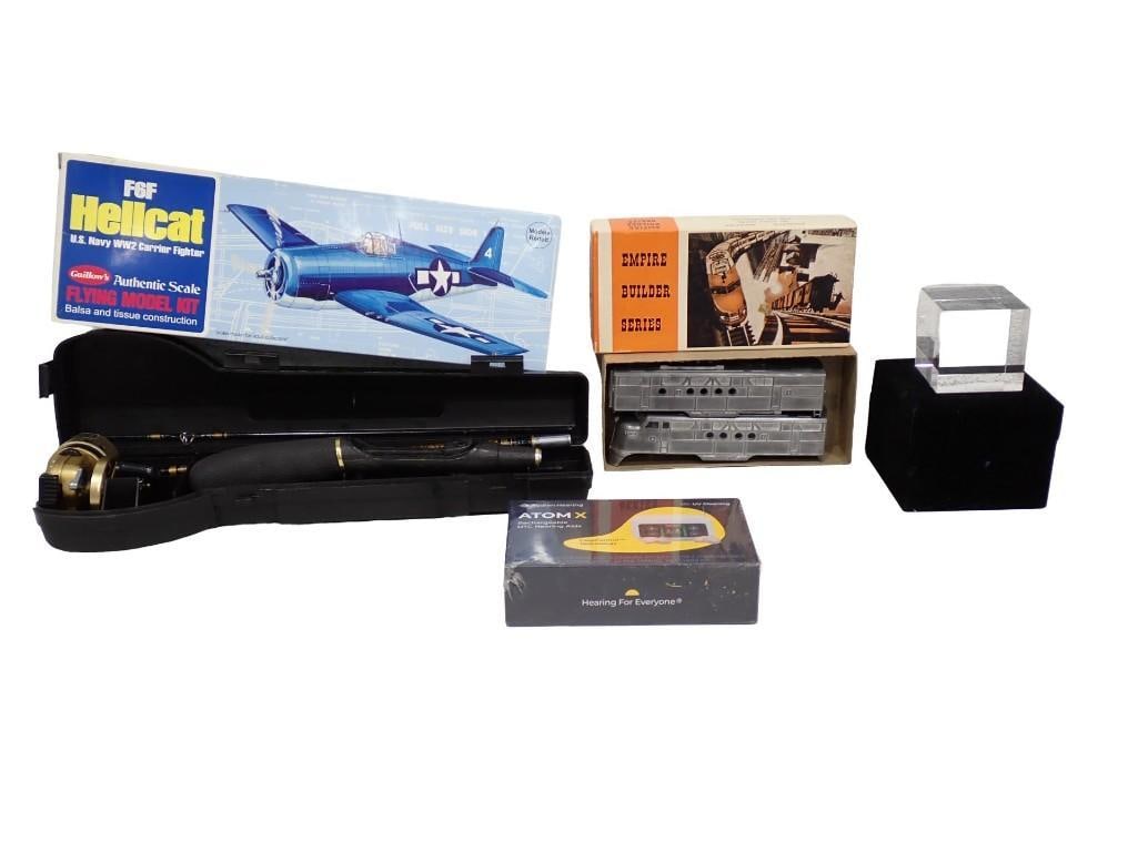 Lot of Misc incl Model Airplane, Model Train, Paperweight, Etc: Lot of Misc incl Model Airplane, Model Train, Paperweight, Etc All pictures are considered part of the description and should be examined carefully by bidders. Live Auctioneers is now offering Live