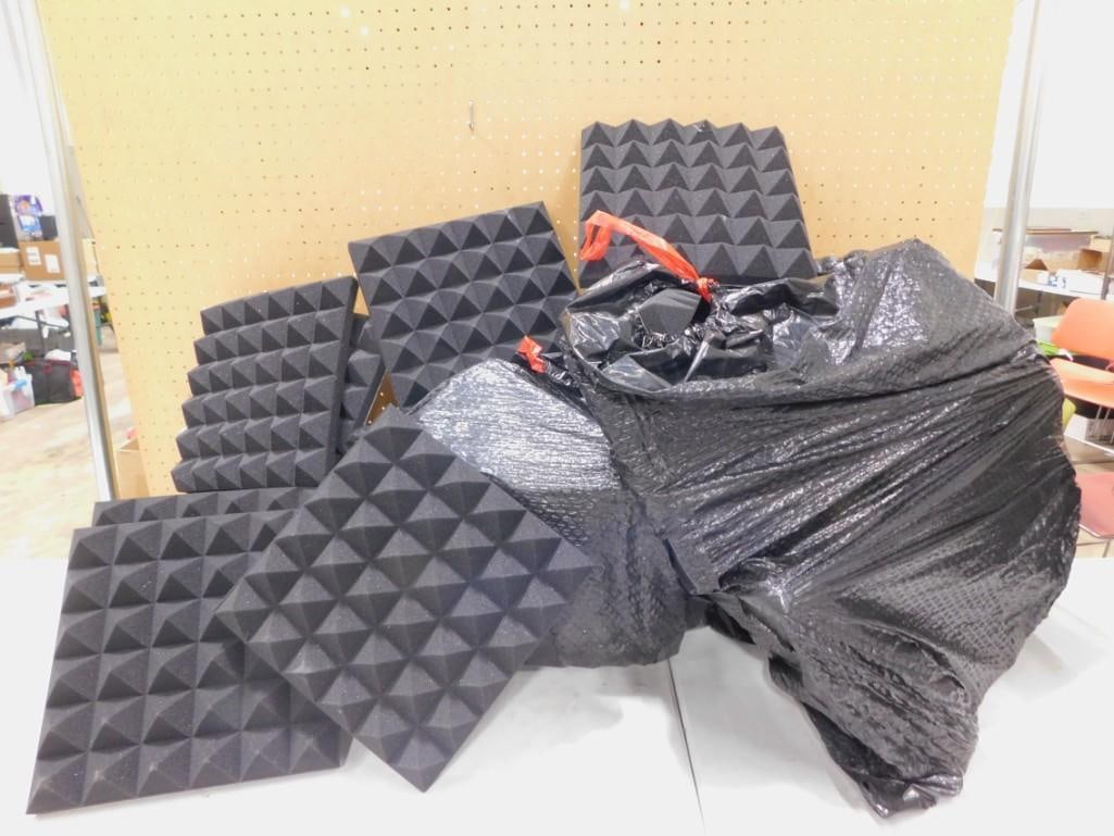 Lot of Acoustic Foam or Studio Foam Sound Reducing Foam for Music Studios: Lot of Acoustic Foam or Studio Foam Sound Reducing Foam for Music Studios or anywhere you want the sound to be a little quieter All pictures are considered part of the description and should be exami