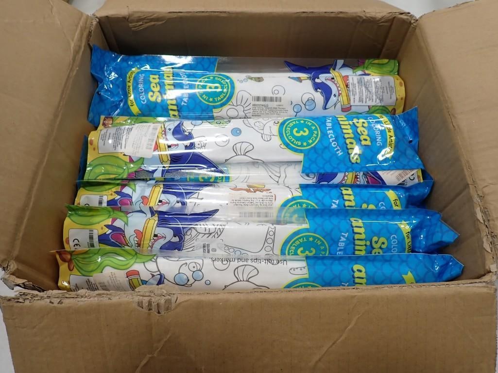 25 Coloring Tablecloths for kids incl Sea Animals Designs All New in Packages: Box of 25 Coloring Tablecloths for kids incl Sea Animals Designs All New in Packages All pictures are considered part of the description and should be examined carefully by bidders. Live Auctioneers