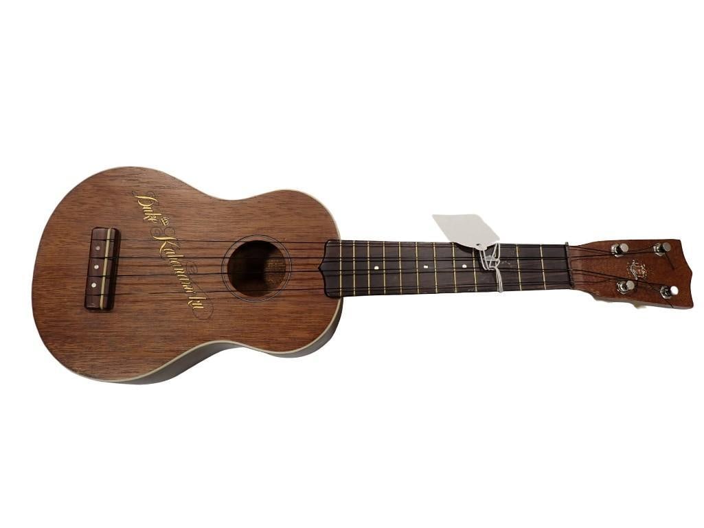 Duke Kahanamoku Hawaiian Style Ukulele: Duke Kahanamoku Hawaiian Style Ukulele All pictures are considered part of the description and should be examined carefully by bidders. Live Auctioneers is now offering Live Shipping through them. Th