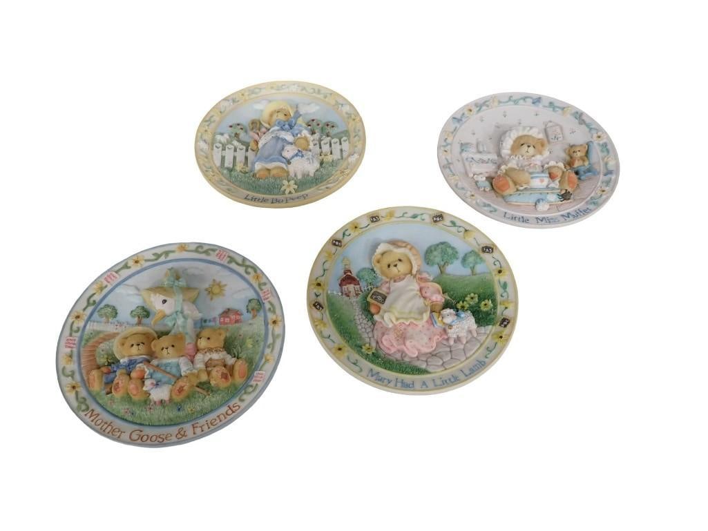 4 Cherished Teddies Limited Edition Plates: 4 Cherished Teddies Limited Edition Plates All pictures are considered part of the description and should be examined carefully by bidders. Live Auctioneers is now offering Live Shipping through the