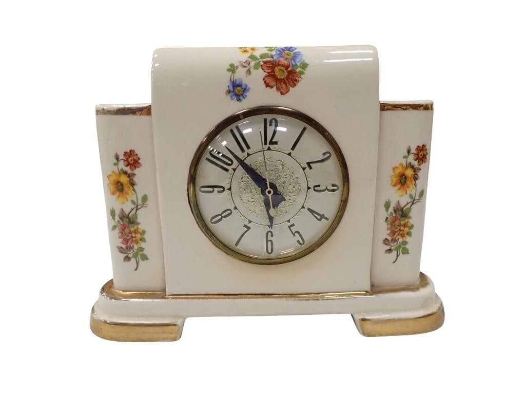 Vintage Electric Clock with Floral Design (1 of 6)