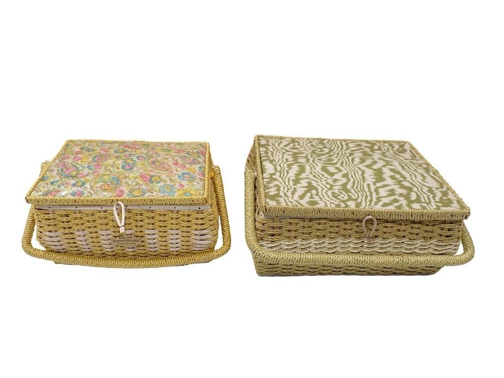 2 Vintage Sewing Boxes or Baskets with Sewing Supplies (1 of 12)