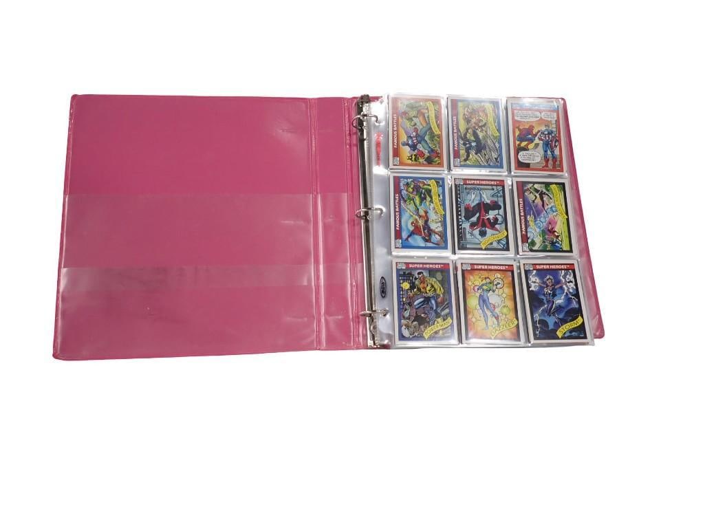 Binder of Comic Collector Cards or Trading Cards: Binder of Comic Collector Cards or Trading Cards All pictures are considered part of the description and should be examined carefully by bidders. Live Auctioneers is now offering Live Shipping throu
