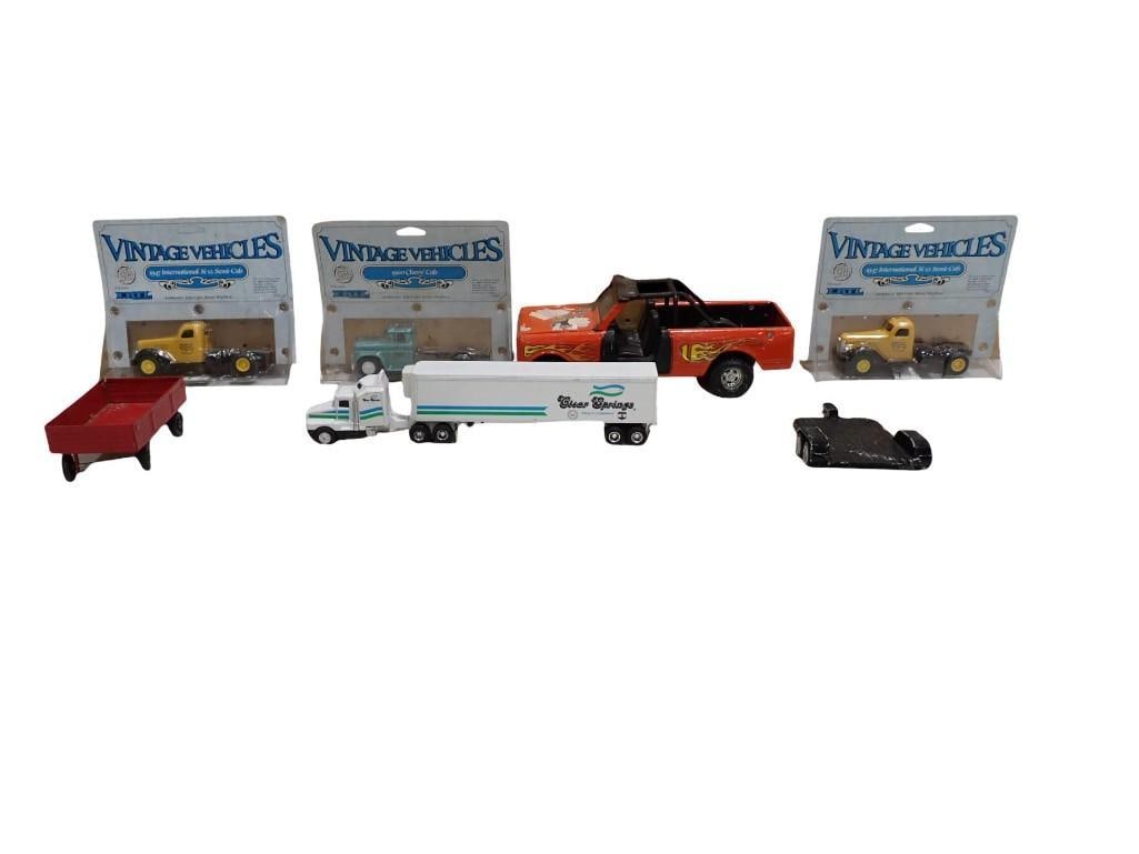 Lot of Model Trucks incl 3 Vintage Vehicles Brand New in Package: Lot of Model Trucks incl 3 Vintage Vehicles Brand New in Package All pictures are considered part of the description and should be examined carefully by bidders. Live Auctioneers is now offering Liv