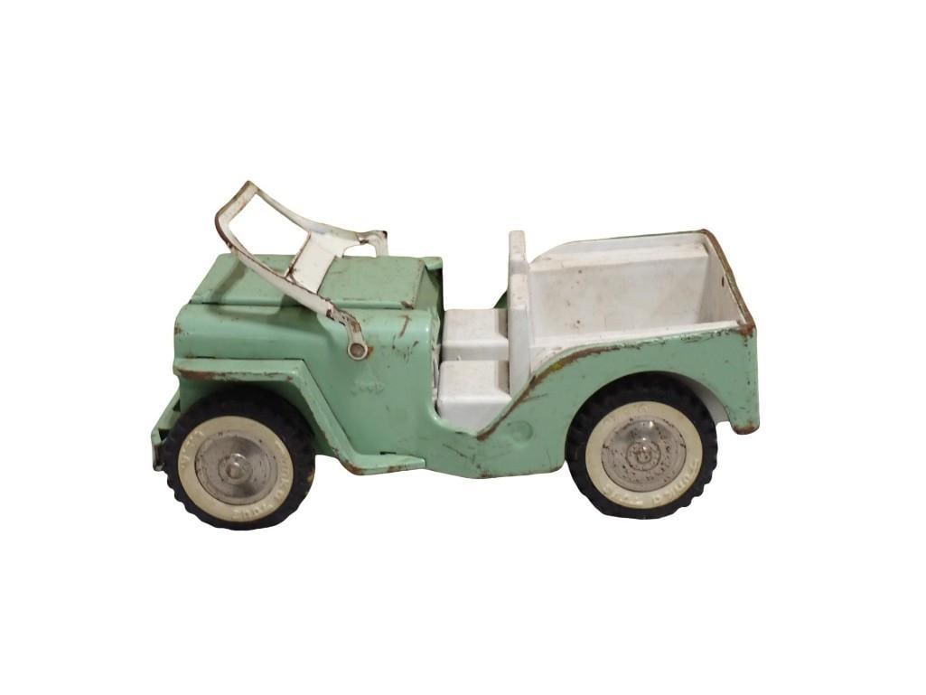 Vintage Tonka Pressed Steel Jeep Toy Mint Green (1 of 6)