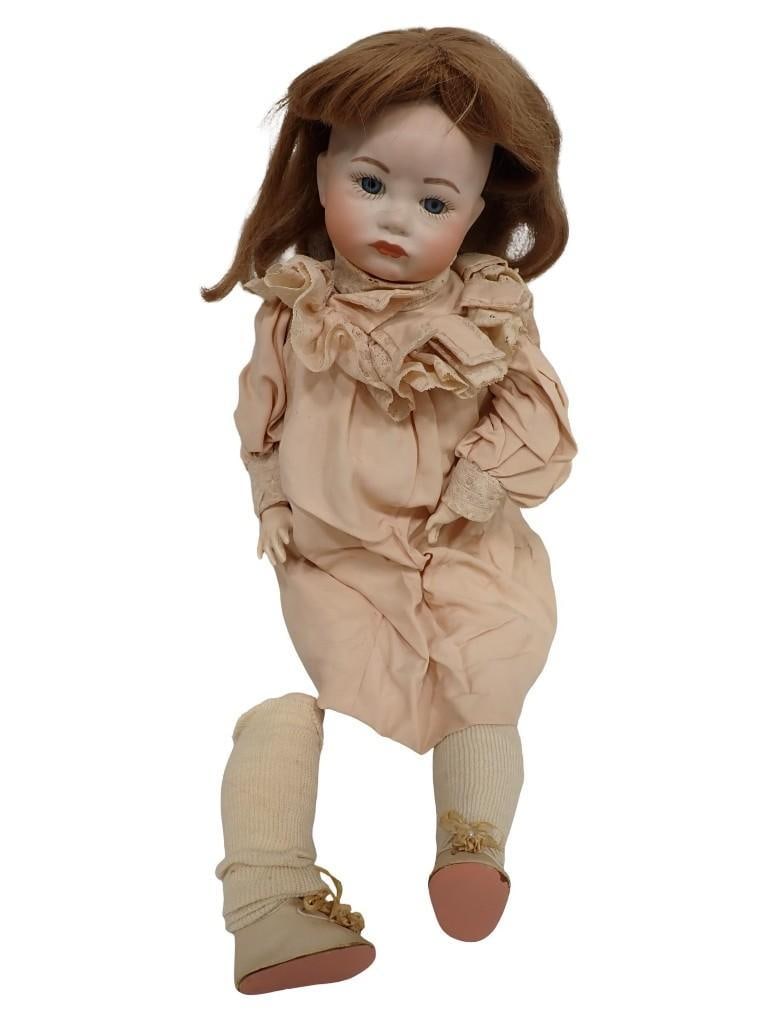 24" Reproduction of SFBJ Paris France Doll with Porcelain Head, Compo Body (1 of 14)