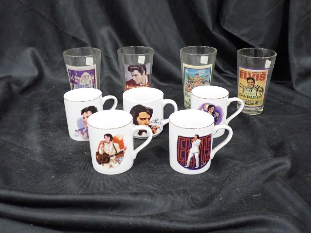 Elvis Presley Mugs and Glasses: Elvis Presley Mugs and Glasses All pictures are considered part of the description and should be examined carefully by bidders. Live Auctioneers is now offering Live Shipping through them. This is an 