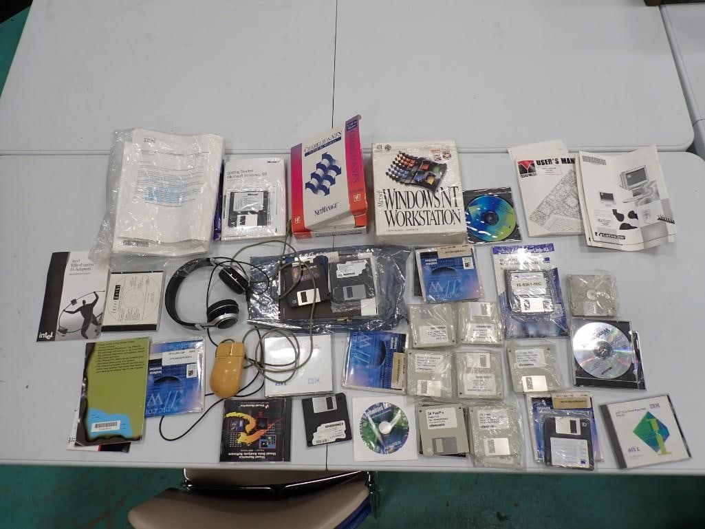 Vintage Computer Items Lot incl Headphones, Disks, etc (1 of 9)