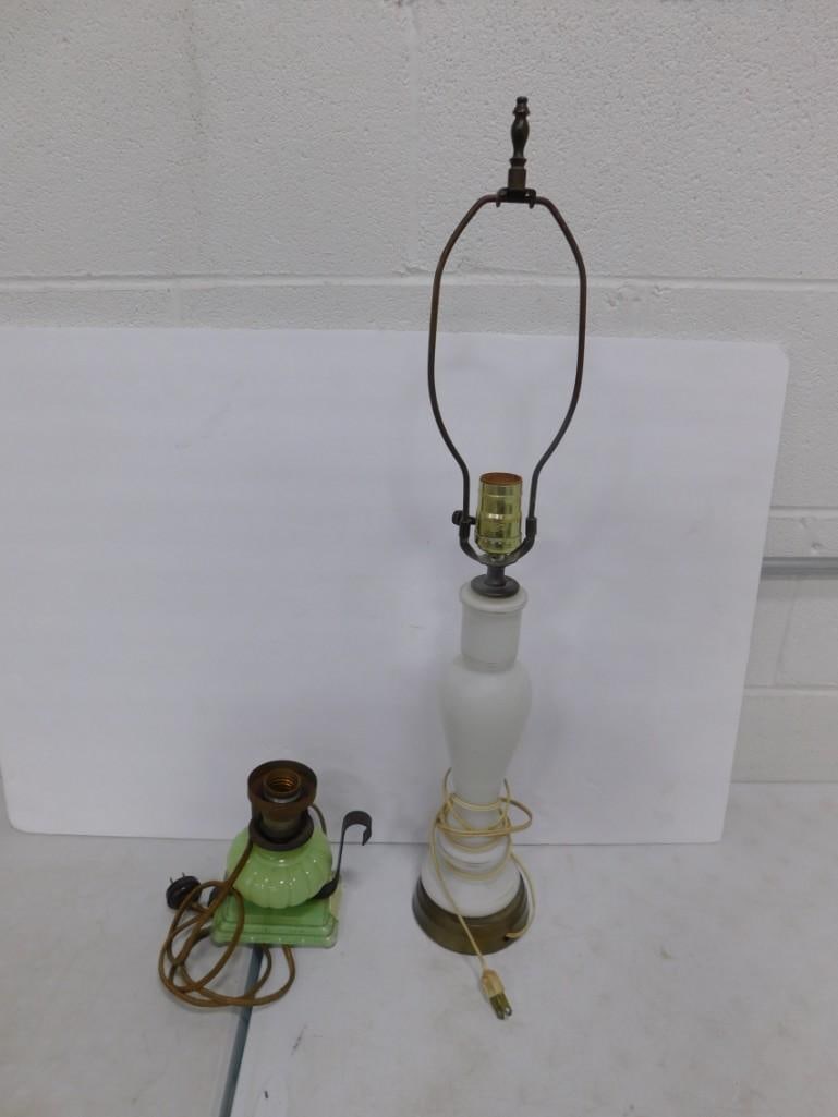 Two Vintage Lamps: Two Vintage Lamps All pictures are considered part of the description and should be examined carefully by bidders. Live Auctioneers is now offering Live Shipping through them. This is an optiona