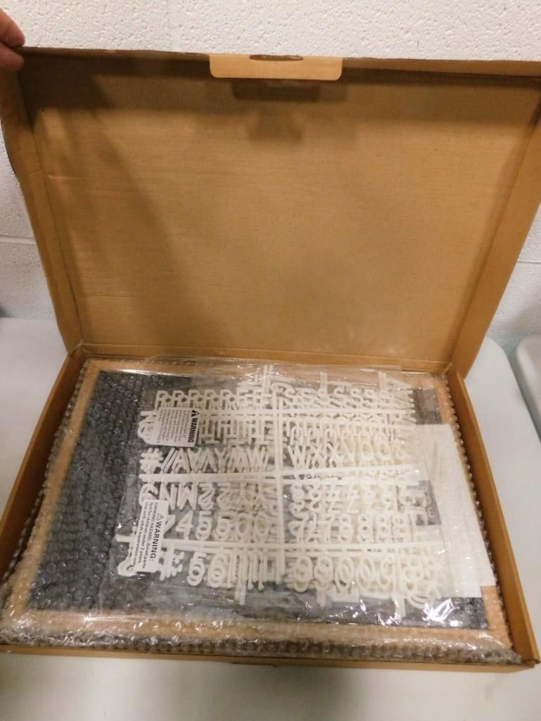 Letter Board Love , New in Box with Letters: Letter Board Love , New in Box with Letters approx 18"x12" All pictures are considered part of the description and should be examined carefully by bidders. Live Auctioneers is now offering Liv