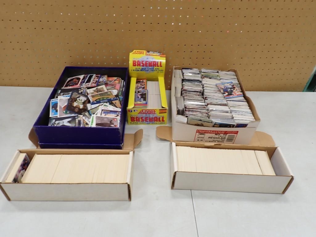 Boxes of Baseball, Basketball and Football Cards, etc. Lots of them!: Boxes of Baseball, Basketball and Football Cards, etc. Lots of them! All pictures are considered part of the description and should be examined carefully by bidders. Live Auctioneers is now offering L