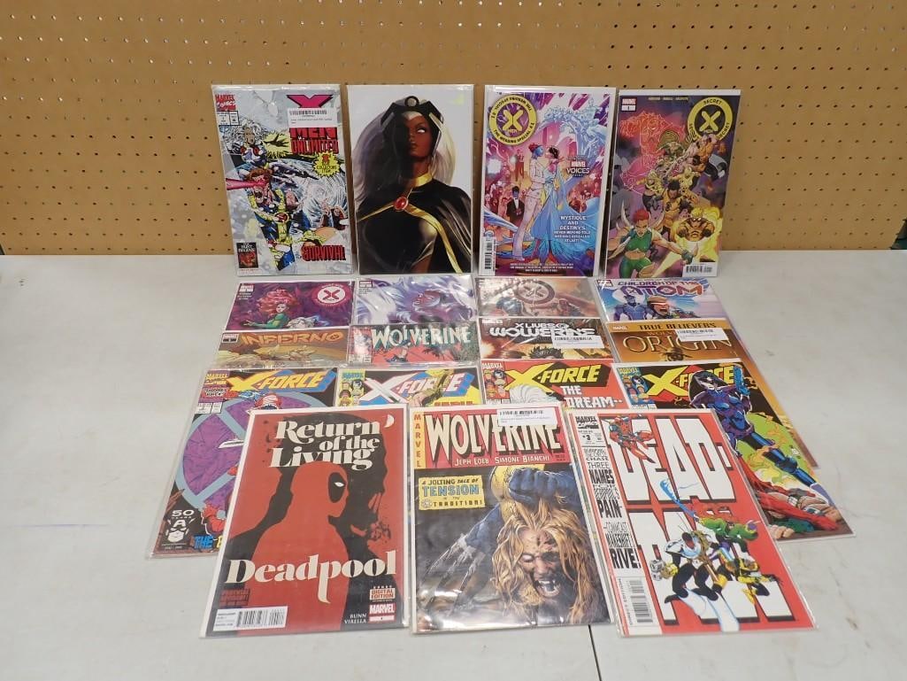 Comic Books including X-Men Unlimited #1, Many other #1 comics, Wolverine, Inferno, X-Force: Comic Books including X-Men Unlimited #1, Many other #1 comics, Wolverine, Inferno, X-Force, Return of the Living Deadpool, etc. All pictures are considered part of the description and should be exami