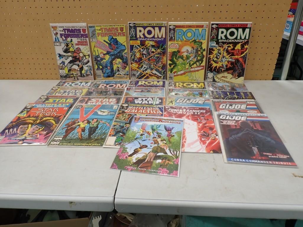 Comic Books including Transformers, ROM, Star Trek, G.I. Joe, Star Wars, Dungeons & Dragons,: Comic Books including Transformers, ROM, Star Trek, G.I. Joe, Star Wars, Dungeons & Dragons, V, Power Rangers, Aliens, etc. All pictures are considered part of the description and should be examin