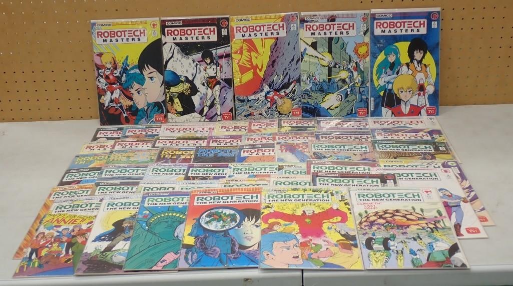 Lot of Comico Robotech Masters Comic Books: Lot of Comico Robotech Masters Comic Books All pictures are considered part of the description and should be examined carefully by bidders. Live Auctioneers is now offering Live Shipping through them.