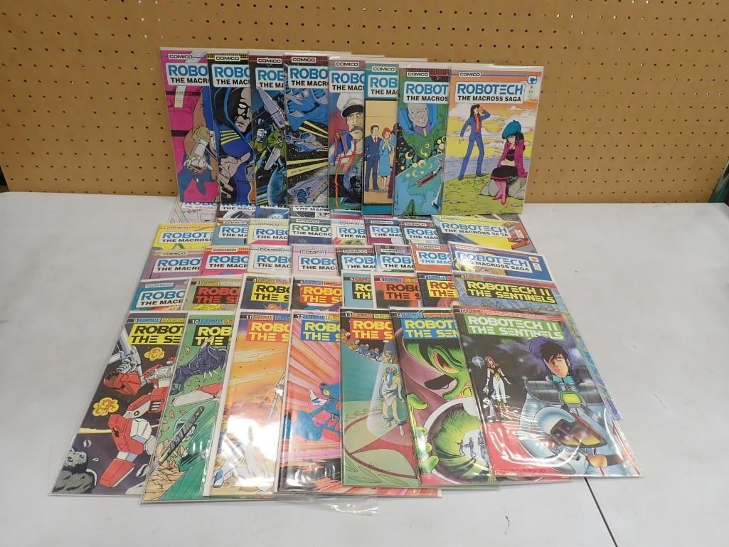 Lot of Comico Robotech Comic Books: Lot of Comico Robotech Comic Books All pictures are considered part of the description and should be examined carefully by bidders. Live Auctioneers is now offering Live Shipping through them. This is