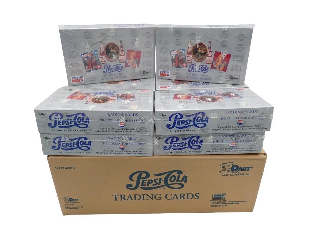 10 Factory Sealed Boxes of Pepsi Cola Trading Cards The Collector's Series