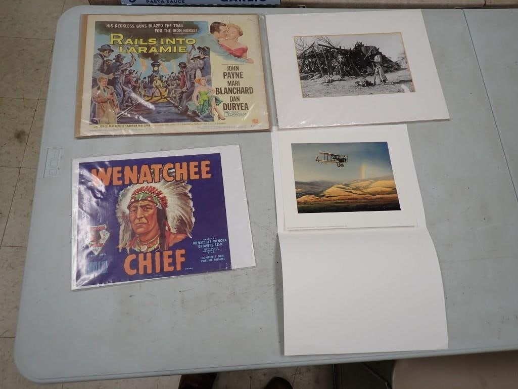 Vintage Rails Into Laramie Half Sheet Movie Poster, Wenatchee Repro Print, Ben Wittick Navajo Buck: Vintage Rails Into Laramie Half Sheet Movie Poster, Wenatchee Repro Print, Ben Wittick Navajo Buck and Joganda of Hut Photo, William S. Phillips Greenwhich Workshop Print All pictures are considered p