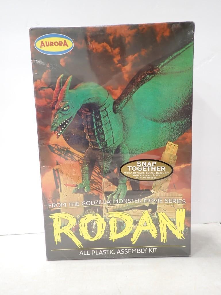 Rodan from the Godzilla Monster Movie Series Aurora Snap Together Model New and Sealed: Rodan from the Godzilla Monster Movie Series Aurora Snap Together Model New and Sealed All pictures are considered part of the description and should be examined carefully by bidders. Live Auctioneers