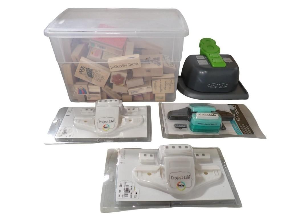 Crafting Items incl Paper Punch Tool, Knock Outs Paper Tool New in Package, Stamps, (1 of 8)