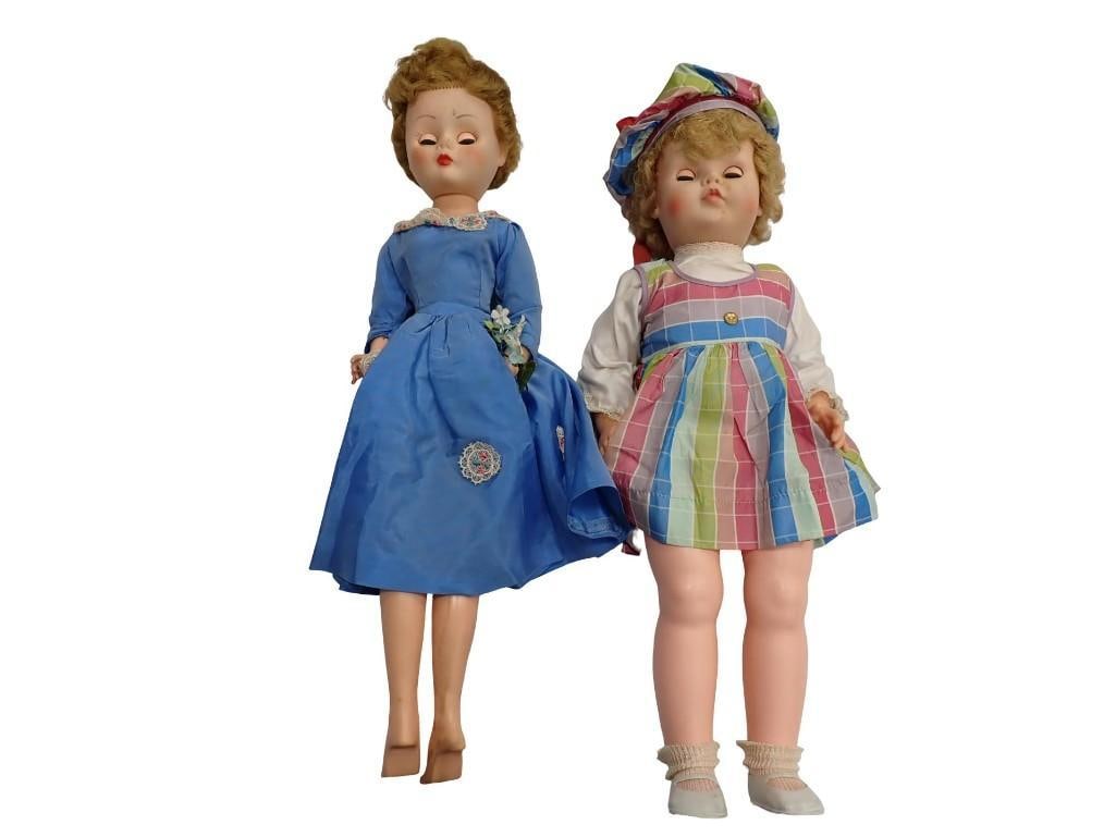 Vtg 1950s De Luxe Sweet Judy Doll and Ideal Saucy Walker Doll (1 of 11)