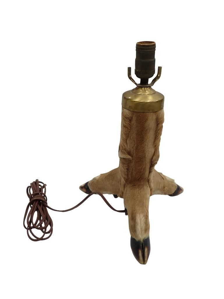 Deer Hoof Table Lamp: Deer Hoof Table Lamp All pictures are considered part of the description and should be examined carefully by bidders. Live Auctioneers is now offering Live Shipping through them. This is an optional p