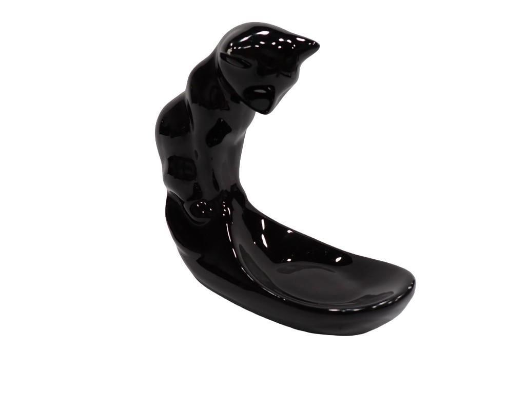 Vintage Haeger Pottery Black Cat Sculpture: Vintage Haeger Pottery Black Cat Sculpture All pictures are considered part of the description and should be examined carefully by bidders. Live Auctioneers is now offering Live Shipping through them.