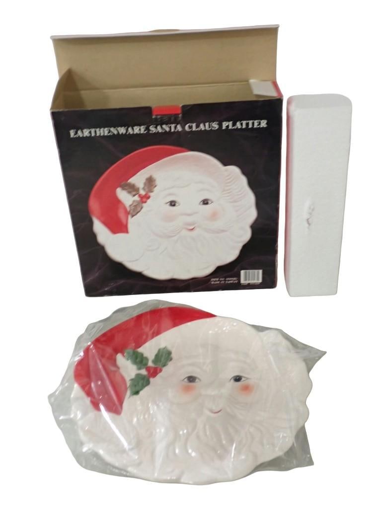 Vintage Earthenware Santa Claus serving platter in original box (1 of 7)