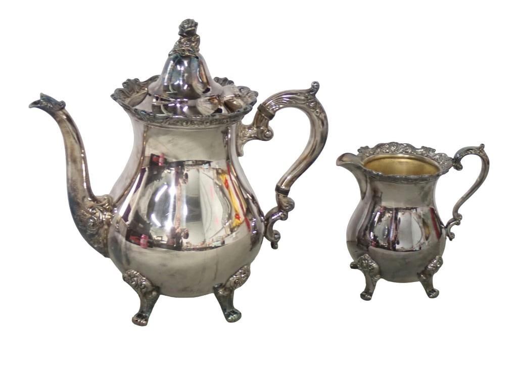 Silver Plate Lot including Coffee Pot Royal Rose by Wallce 9854 (1 of 7)