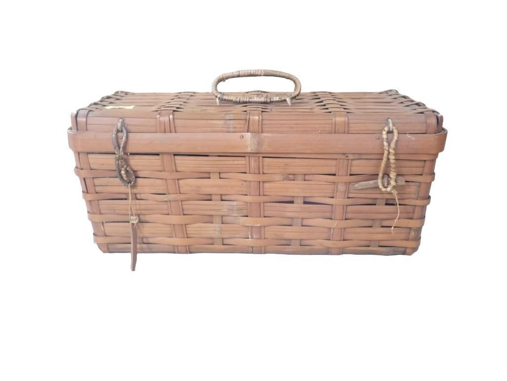 Vintage Split Bamboo Woven Basket (1 of 6)