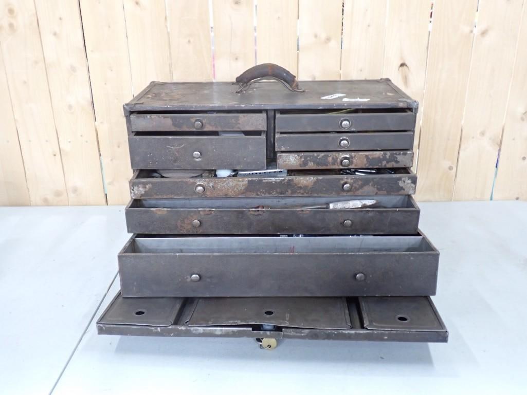 Vintage Kennedy Kits Metal Machinist Tool Box with Tools (1 of 7)