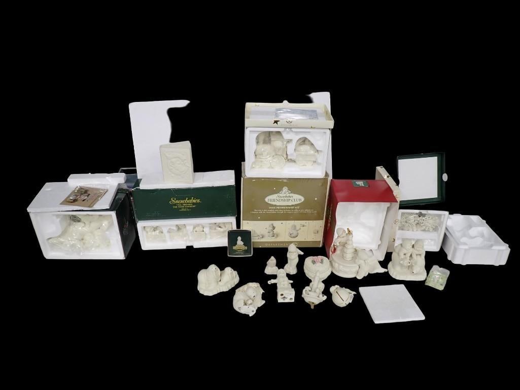 Lot of Snowbabies Figurines by Department 56: Lot of Snowbabies Figurines by Department 56 All pictures are considered part of the description and should be examined carefully by bidders. Live Auctioneers is now offering Live Shipping through the