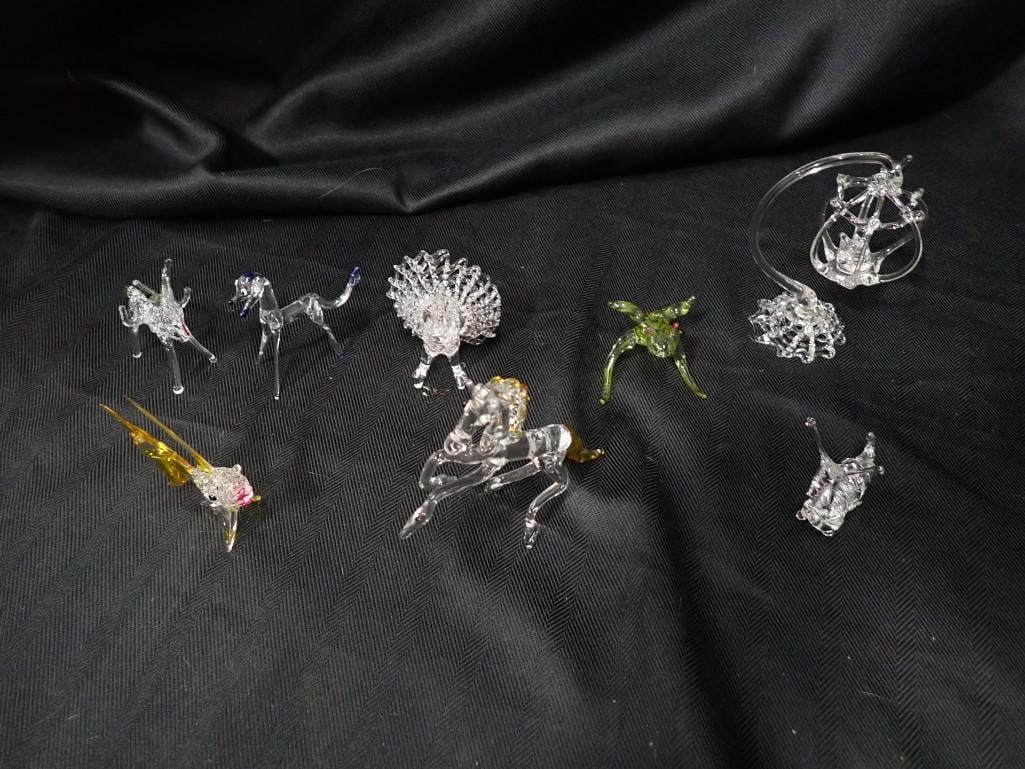Spun Glass Figurines incl Unicorn, Fish, Turkey, etc: Spun Glass Figurines incl Unicorn, Fish, Turkey, etc All pictures are considered part of the description and should be examined carefully by bidders. Live Auctioneers is now offering Live Shipping