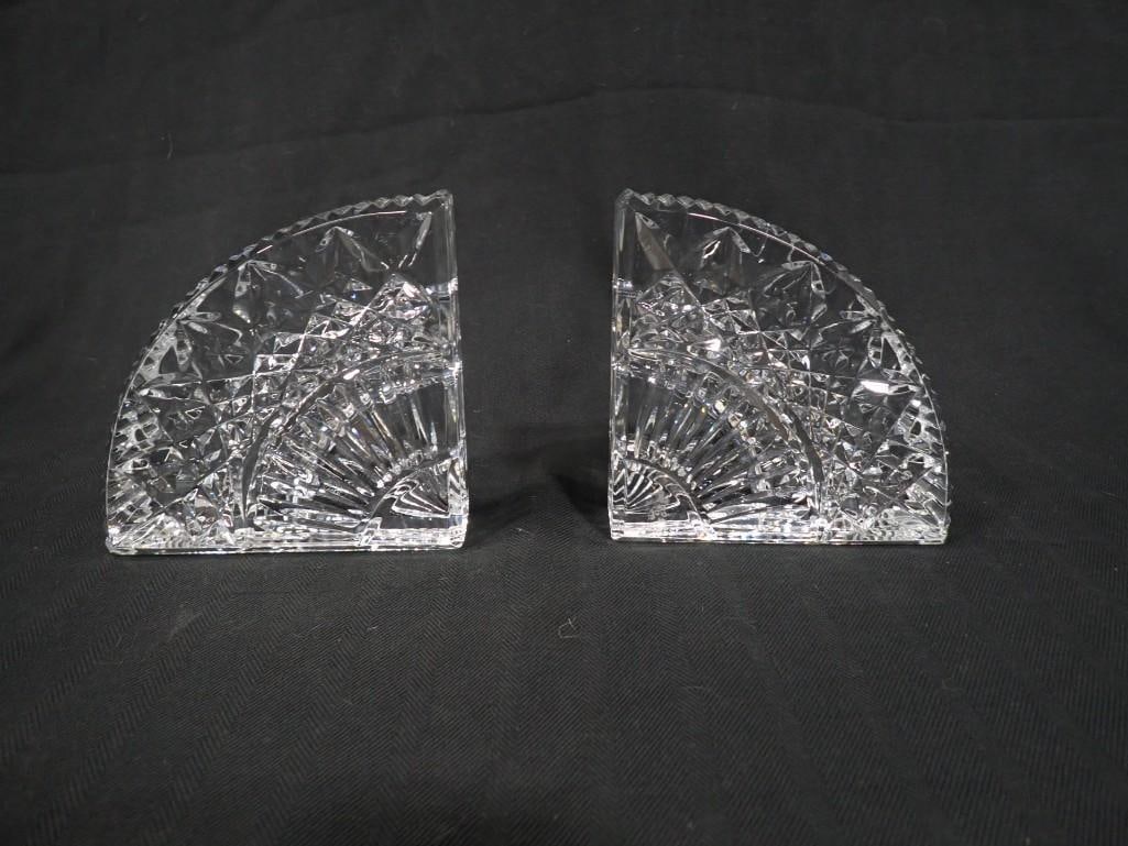 Waterford Crystal Quadrant Bookends Fan Shaped (1 of 14)