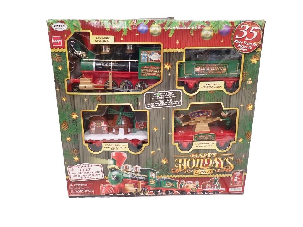 Happy Holidays Express Christmas Train Eztec Model Train in Original Box (1 of 9)