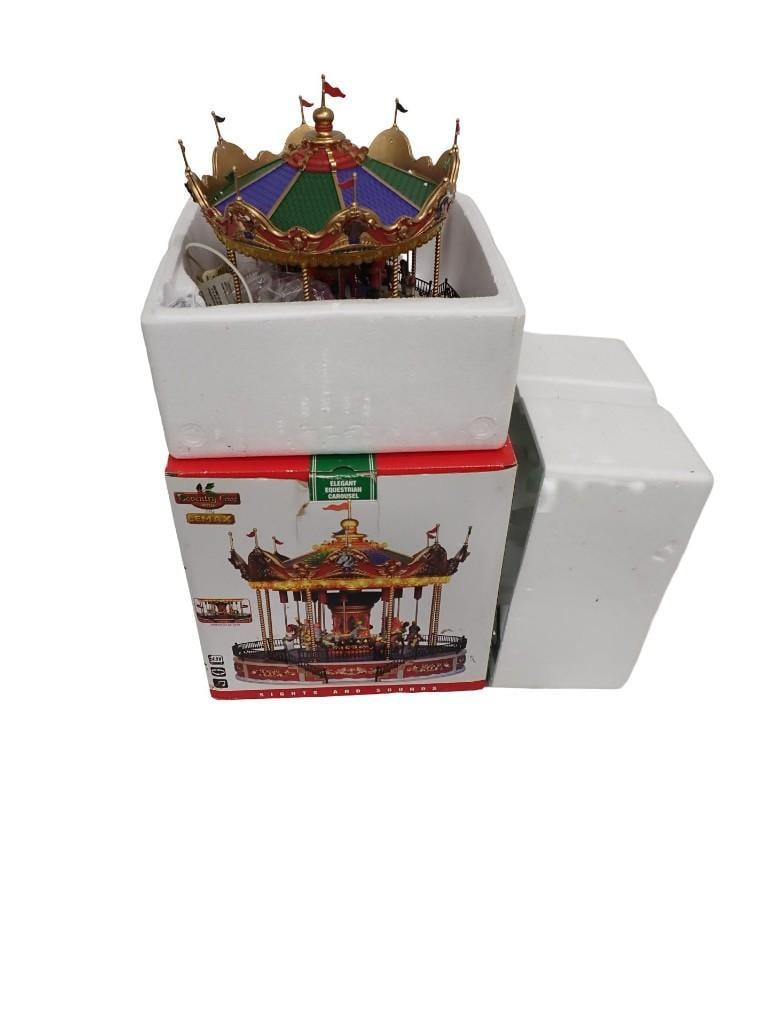Lemax Coventry Cove Carousel Elegant Equestrian Carousel in Original Box Christmas Village Item (1 of 12)