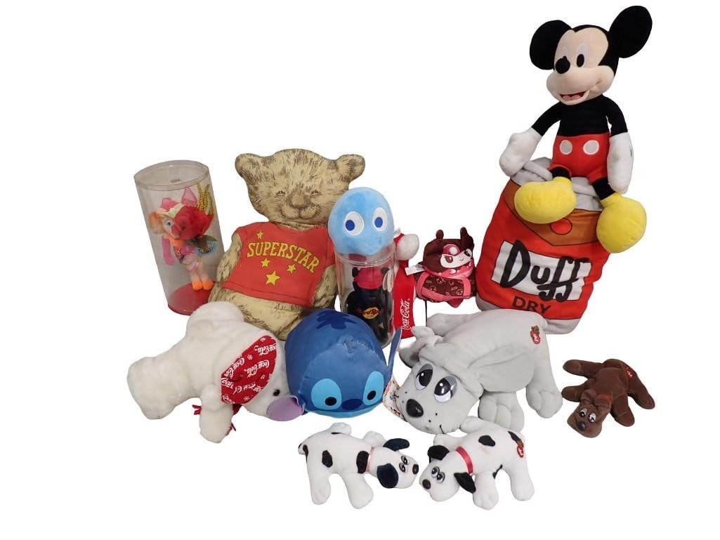 Plush Toys incl Mickey Mouse, Pound Puppies, Coca Cola Bear, etc: Plush Toys incl Mickey Mouse, Pound Puppies, Coca Cola Bear, etc All pictures are considered part of the description and should be examined carefully by bidders. Live Auctioneers is now offering Live 