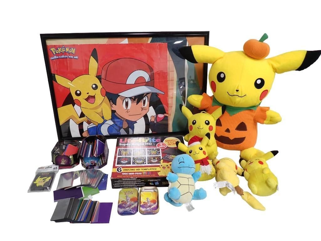 Pokemon Lot incl Pokemon Plush, Framed Print, Pokemon Lite Brite, etc: Pokemon Lot incl Pokemon Plush, Framed Print, Pokemon Lite Brite, etc All pictures are considered part of the description and should be examined carefully by bidders. Live Auctioneers is now offering 