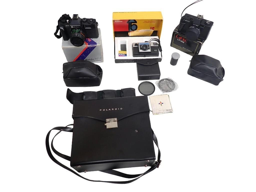 Vintage Camera Lot including Polaroid, Kodak, Nishika, Lavec, etc. (1 of 9)