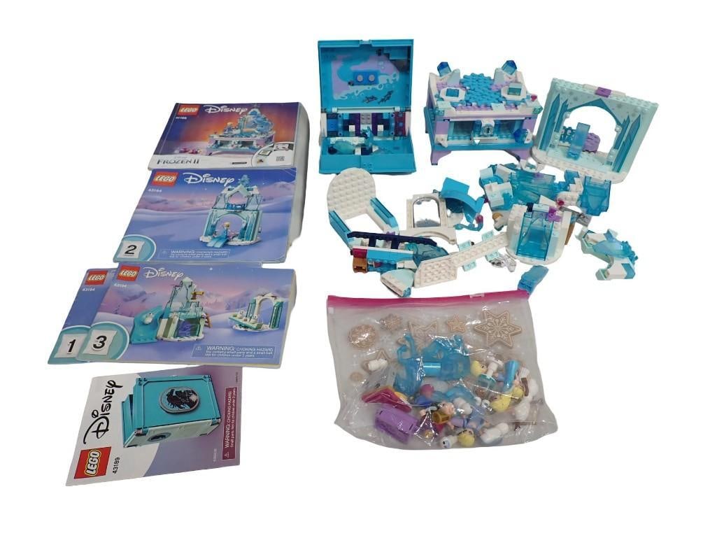 Disney Frozen Lego Pieces, Mini Figs, Etc: Disney Frozen Lego Pieces, Mini Figs, Boxes, Etc Condition: unchecked for completeness. Unknown if these are sets or not. Includes everything that you see in the pictures All p