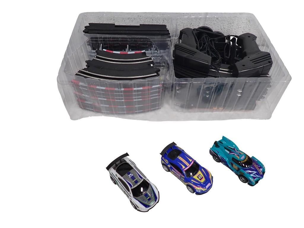 3 Slot Cars with Track, Controllers, Etc (1 of 10)