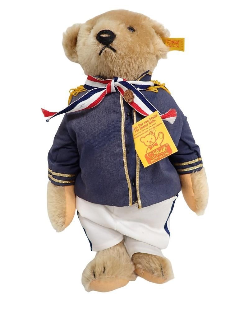 Steiff Captain Strong Teddy Bear Limited Edition Bear with Bear Button, Tag, a Original Hanging Tag (1 of 6)