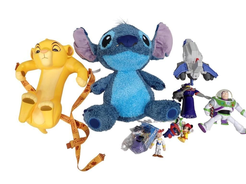 Disney Lot incl Stitch Plush, Simba Plush, Mickey Mouse and Toy Story Figures, Etc (1 of 10)