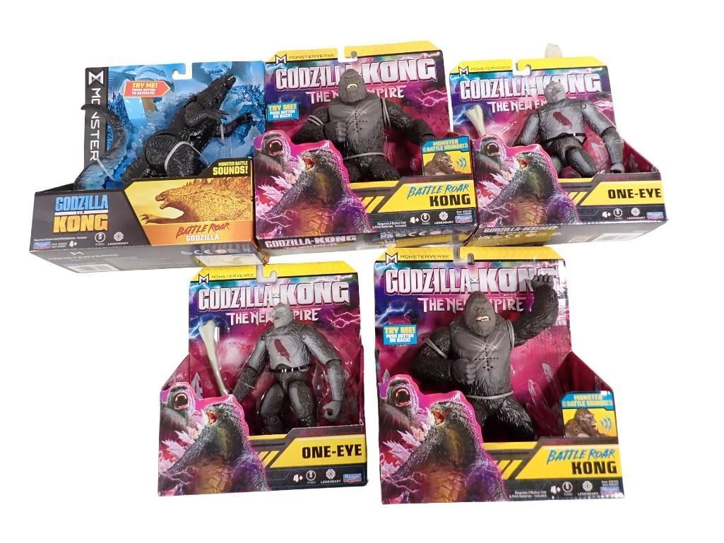 5 Godzilla vs Kong Action Figures Toys New in Package: 5 Godzilla vs Kong Action Figures Toys New in Package All pictures are considered part of the description and should be examined carefully by bidders. Live Auctioneers is now offering Live Shipping th